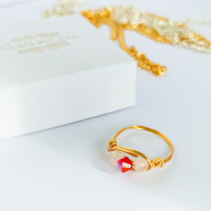 Swarovski Moonstone ring in gold