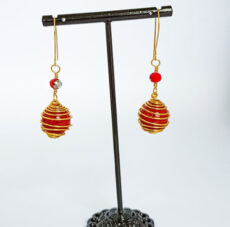 Christmas bauble earrings