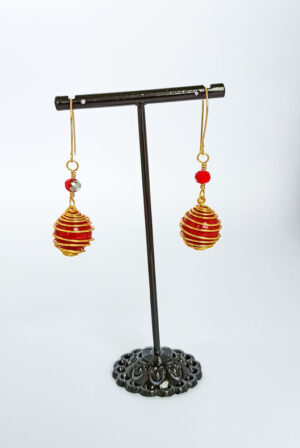 Christmas bauble earrings