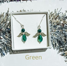 Angel earrings - green