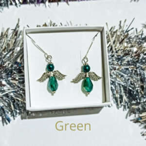 Angel earrings - green