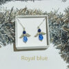 Angel earrings - royal blue