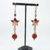 Copper star and goldstone earrings