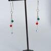 Silver-plated Swarovski drop earrings