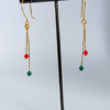 Gold-plated Swarovski drop earrings