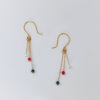 Gold-plated Swarovski drop earrings