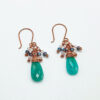 Earrings with Amazonite drop beads and cluster beads